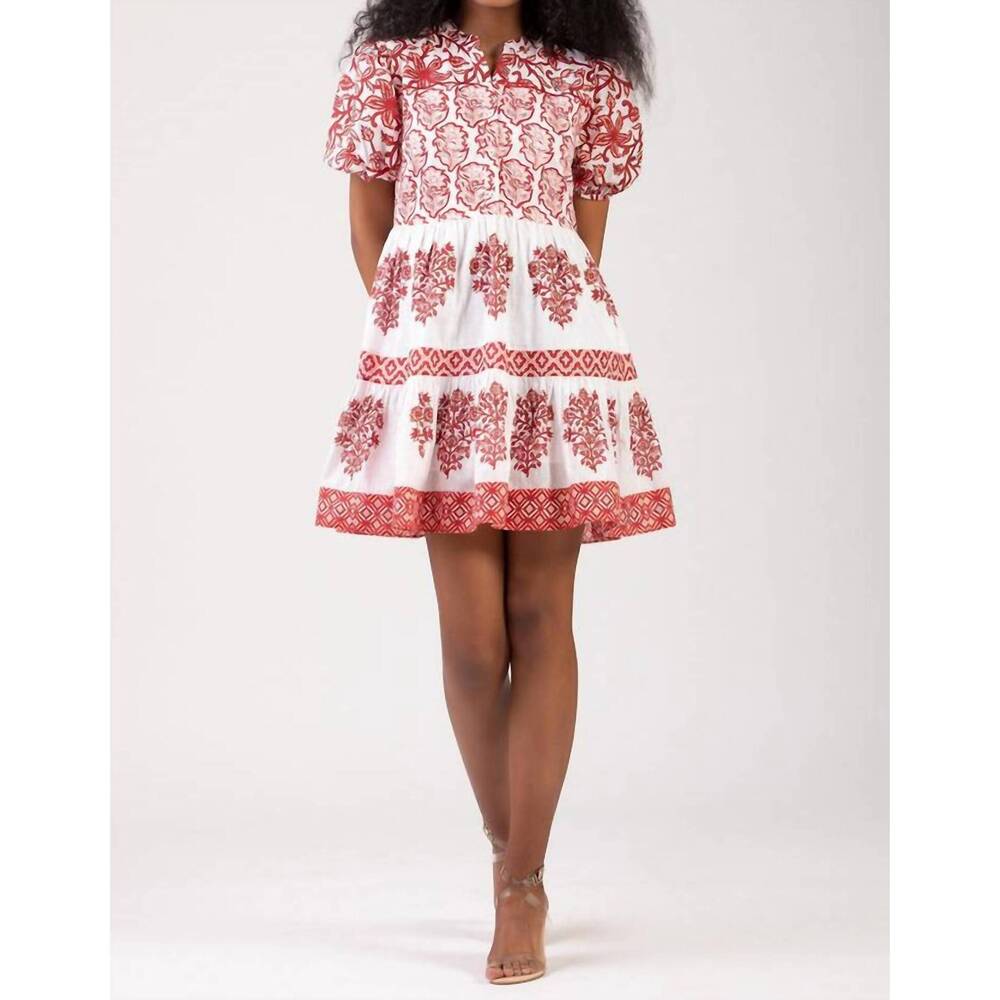 NEW CELINA MOON sahar mini dress in mila red